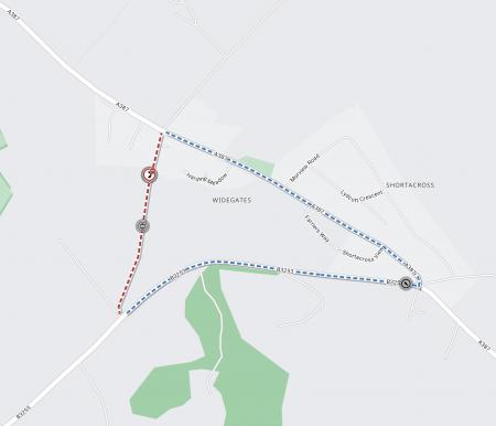 COUNCIL cut-thru road shut